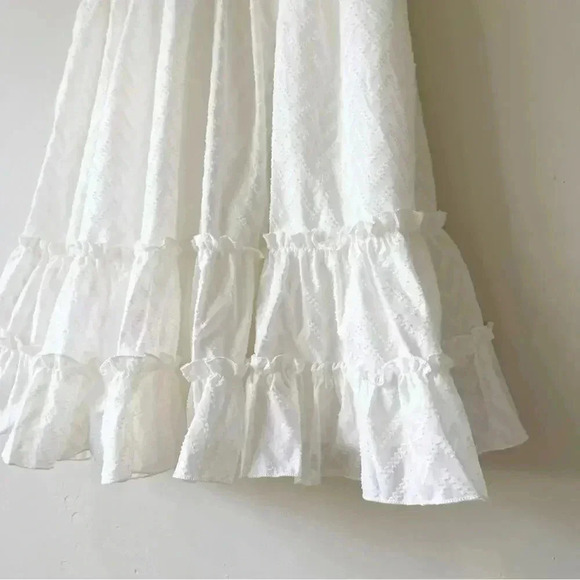 White Birch Black Label Flutter Sleeve Smocked Dress Size XL White EUC - Picture 8 of 15